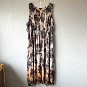 Lane Bryant maxi tie dye ombré dress
